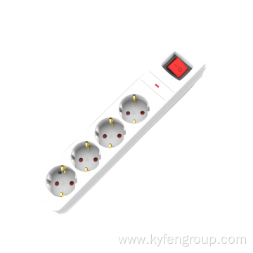 4-Outlet power strip with overload protection